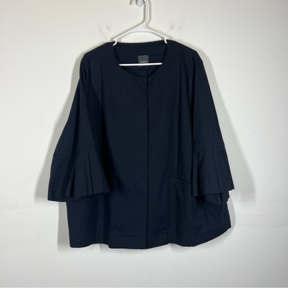 Marina Rinaldi Persona Navy Blue Blazer Jacket Size US 22 - Picture 1 of 9